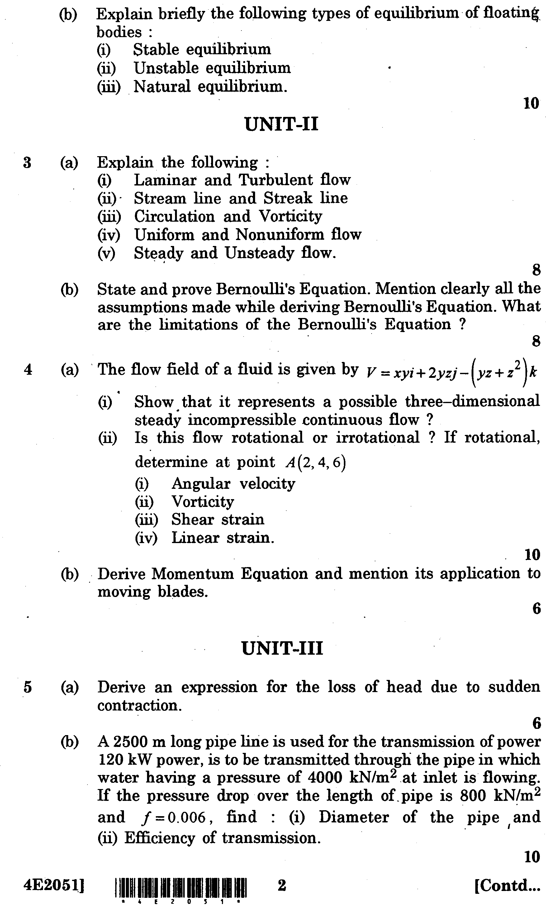 Rajasthan Technical University RTU Fluid Mechanics (mechanical Engg ...