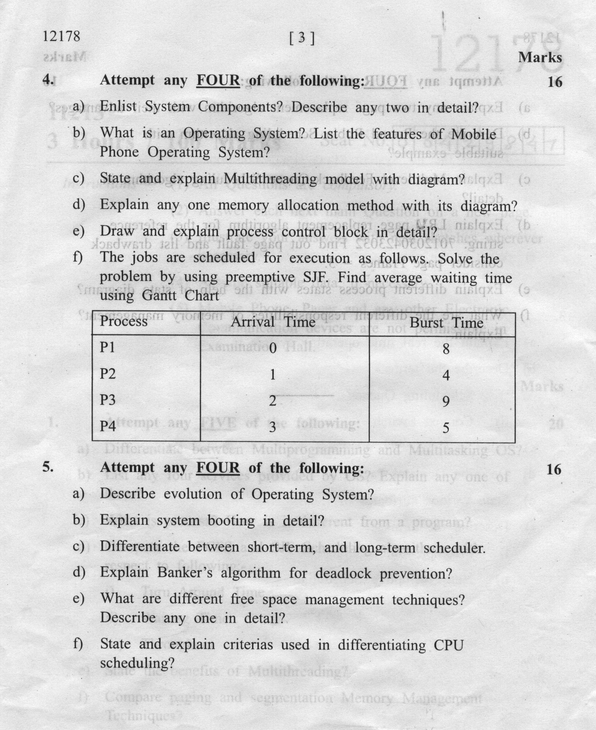 operating system subject in research