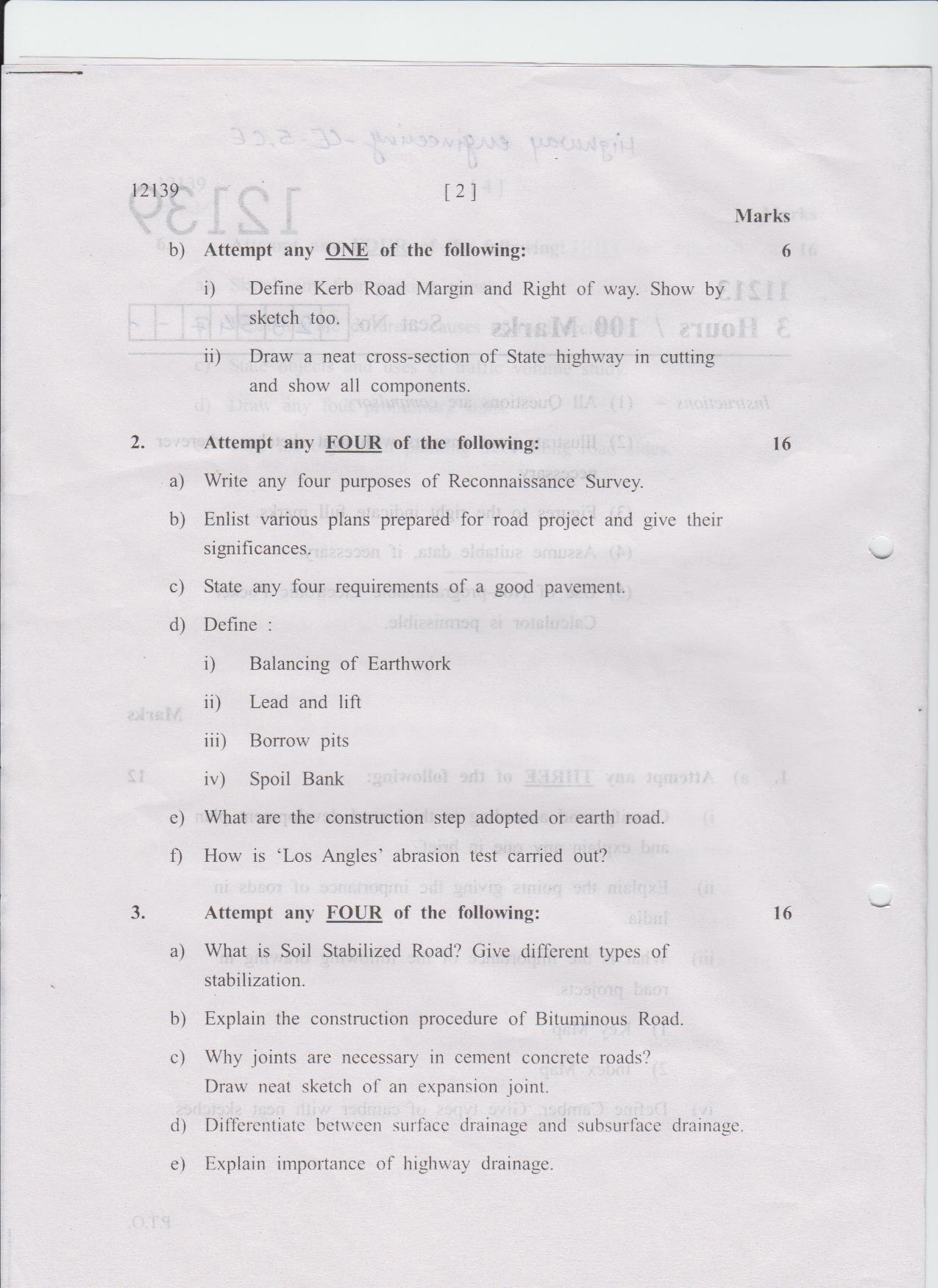 Maharashtra State Board Of Technical Education MSBTE Question Paper For ...