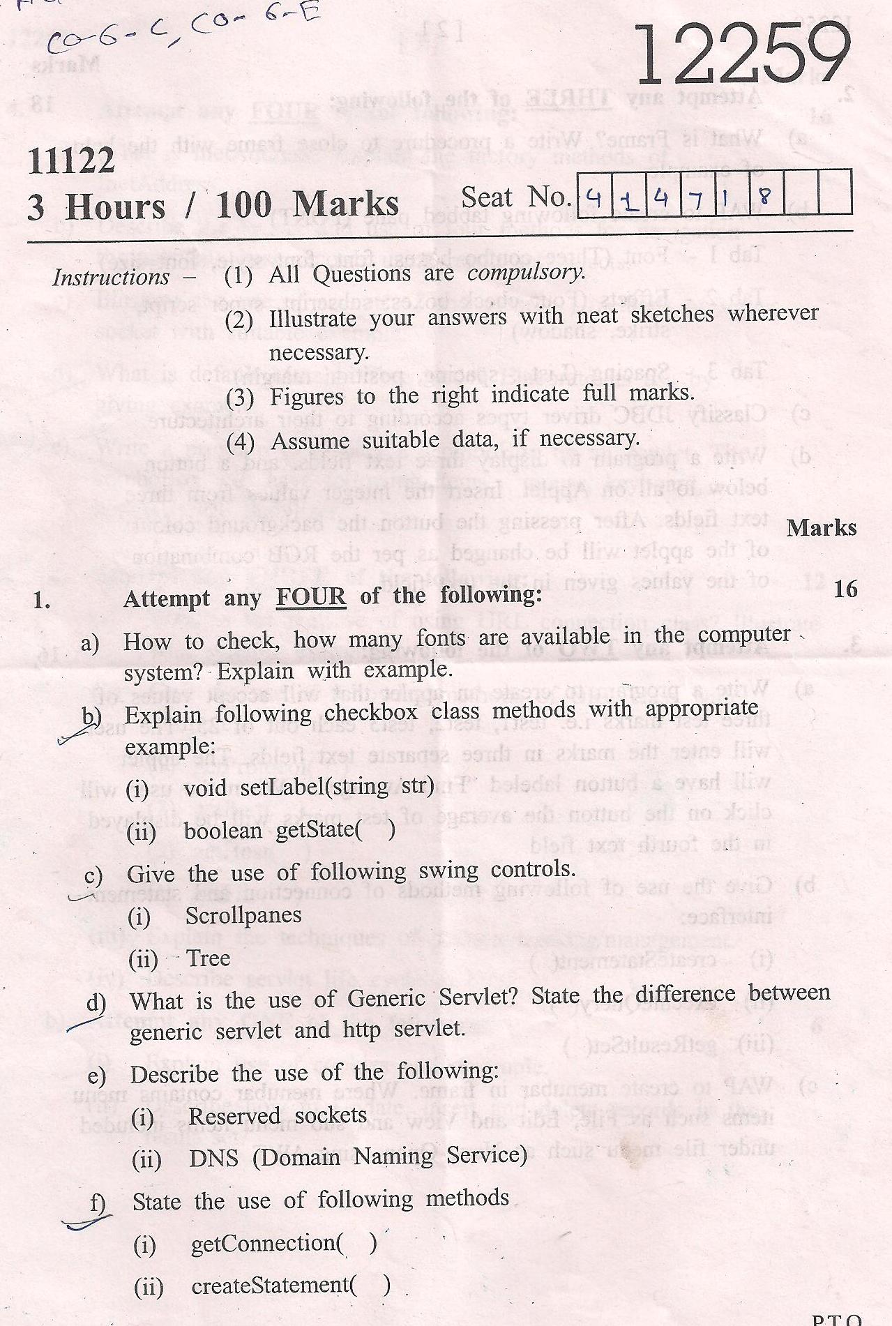 Advanced Java Mcq Questions With Answers Pdf Msbte